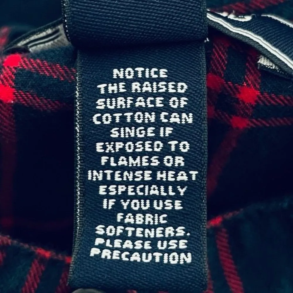 Land’s End Plaid Flannel Long Sleeve Shirt Red Navy Size 2 Petite - Image 7