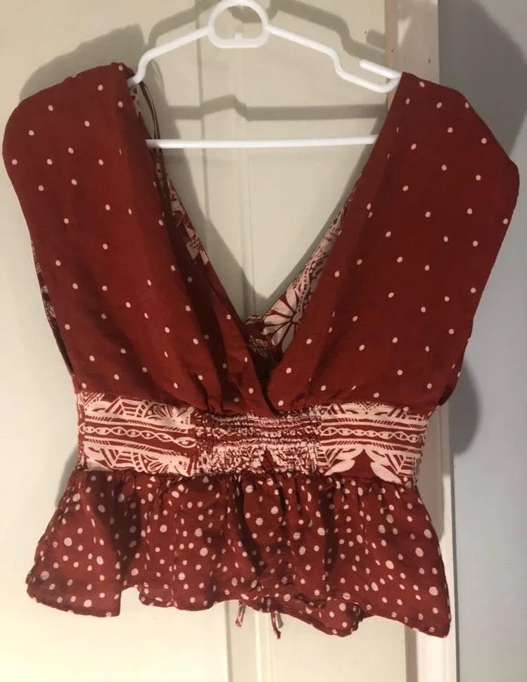 Free People Red Pattern Top - Image 2