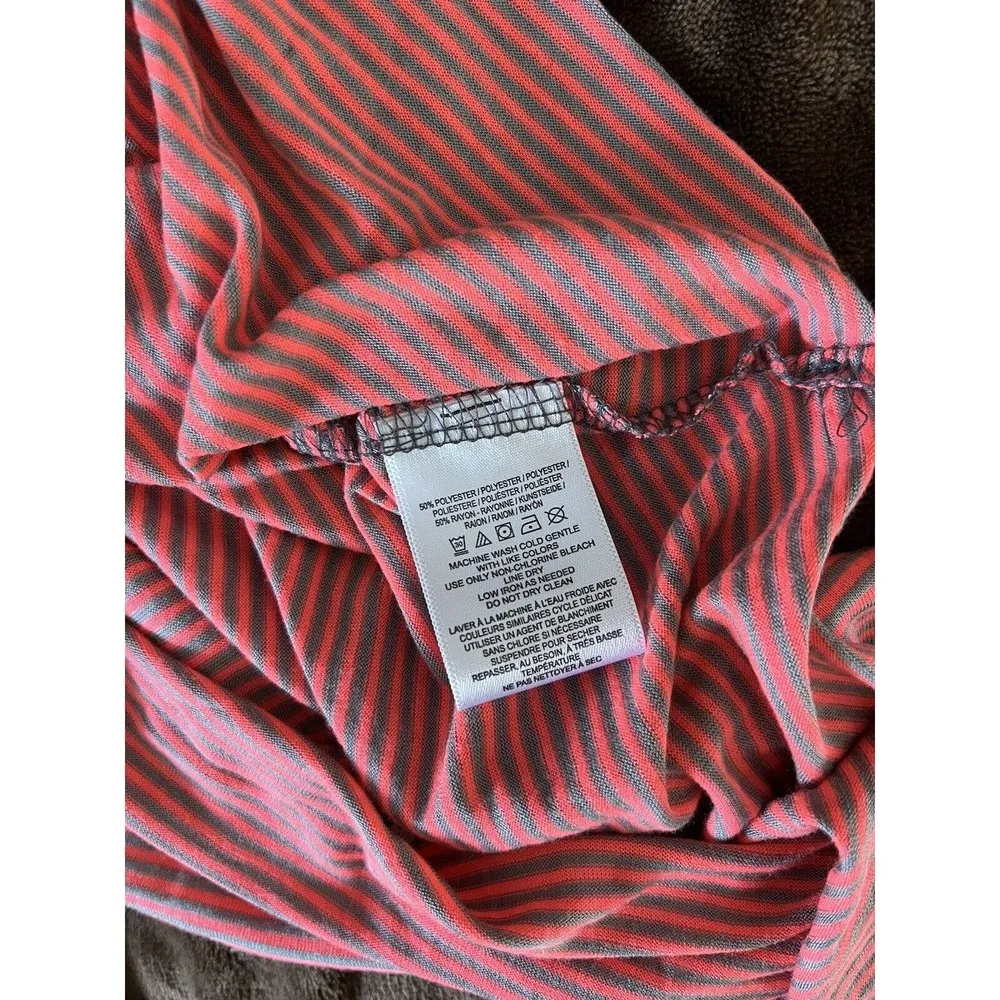 NWT We The Free Free People Gray/Pink Striped Sedgwick Drapey Tank Top Sz Small - Image 5