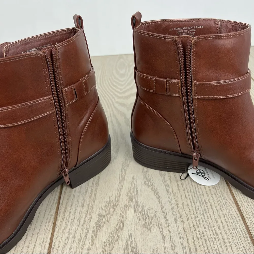 Giani Bernini Women's Becca Memory Foam Buckled Booties 11M Mocha Brown $100 - Image 5