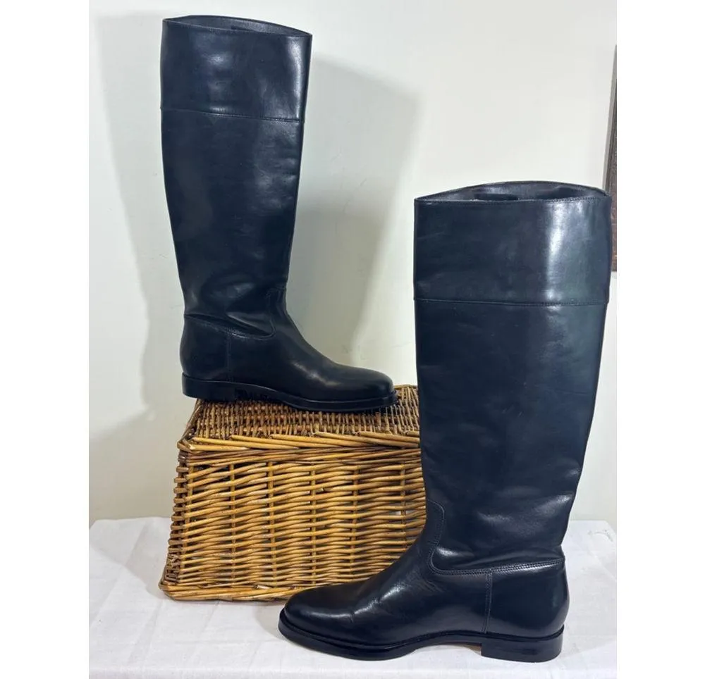 Women's Lauren Ralph Lauren Riding Boots Size 6B Black Leather - Image 3