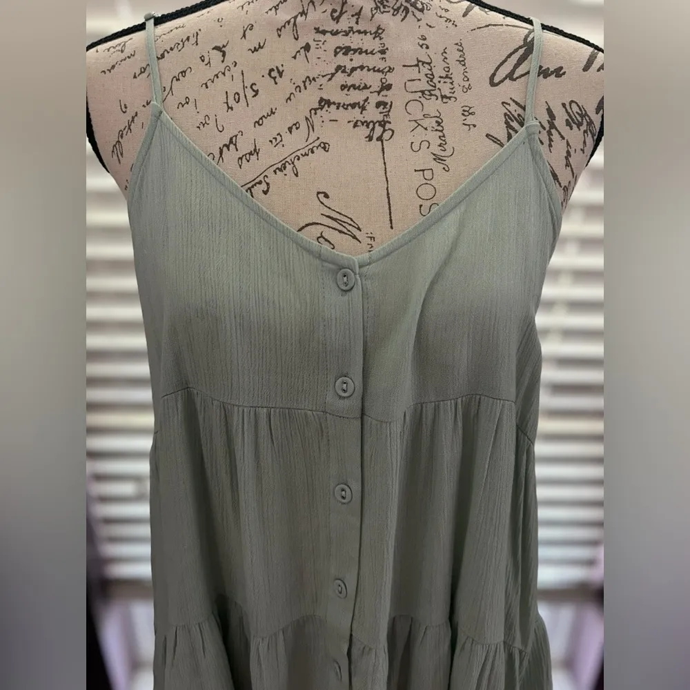 Pure Button Down Top Green Size L - Image 3