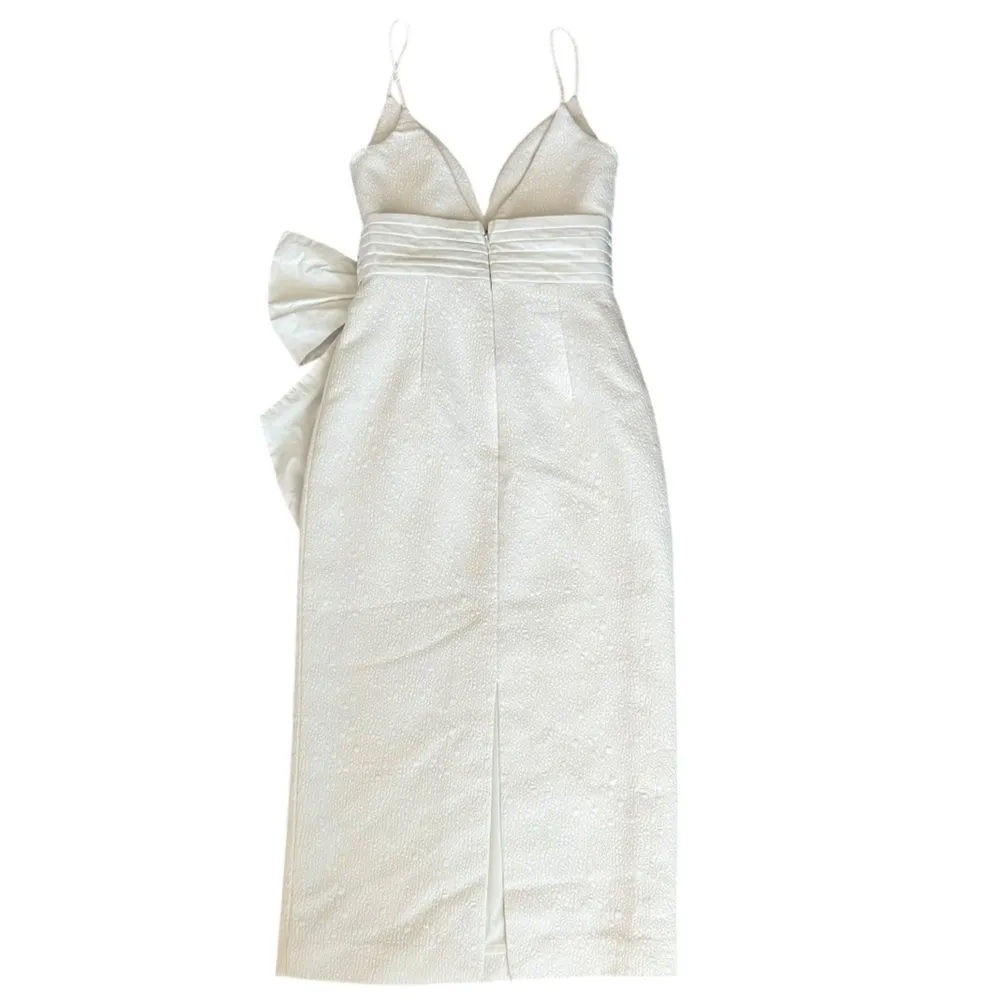 Rebecca Vallance Women’s Monique Genevieve Bow Waist Sleeveless White Midi Dress Size 2 - Image 8