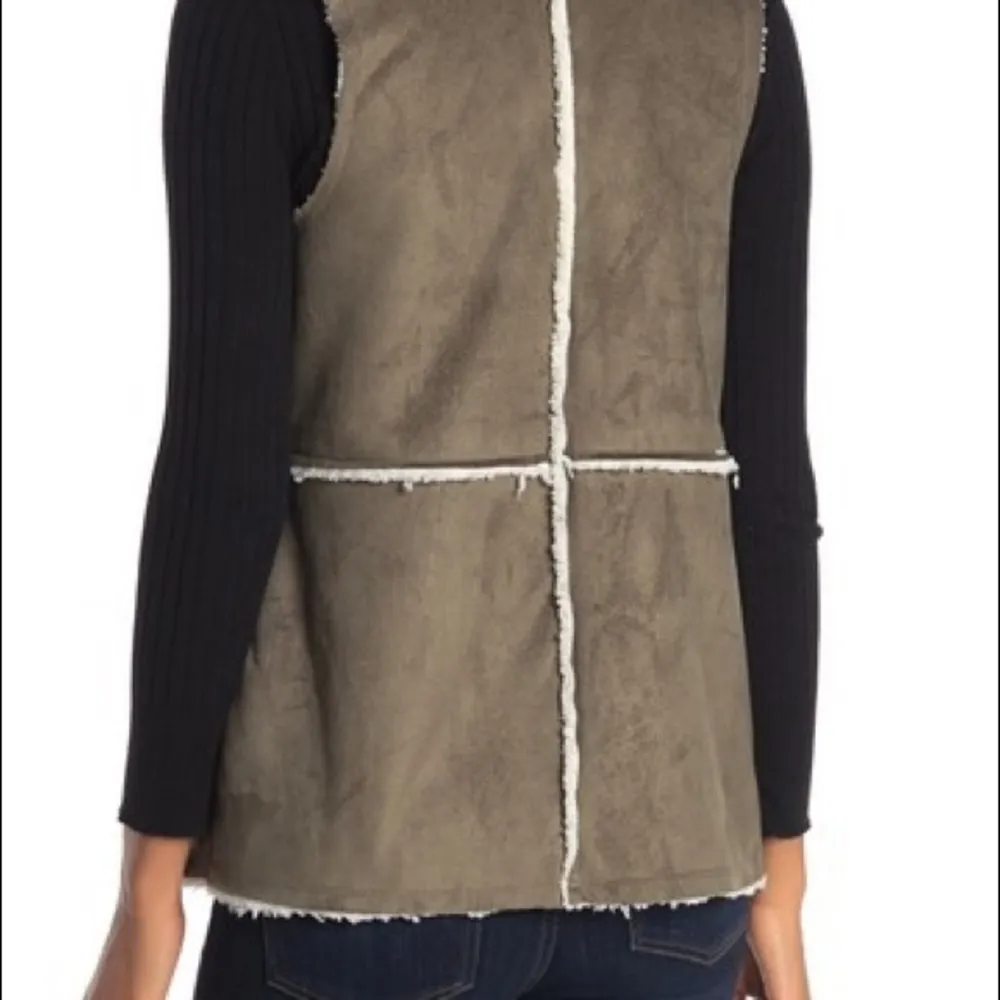 Caslon Reversible Faux Shearling Vest XS - Image 16