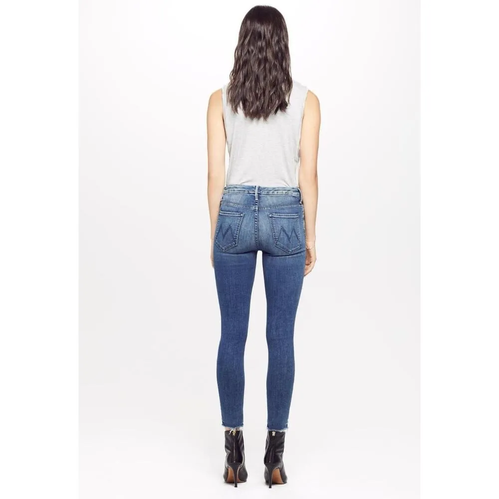 Mother High Waisted Looker Ankle Fray Just Like The Ones We Used To Know Jeans Blue Size 29 - Image 3