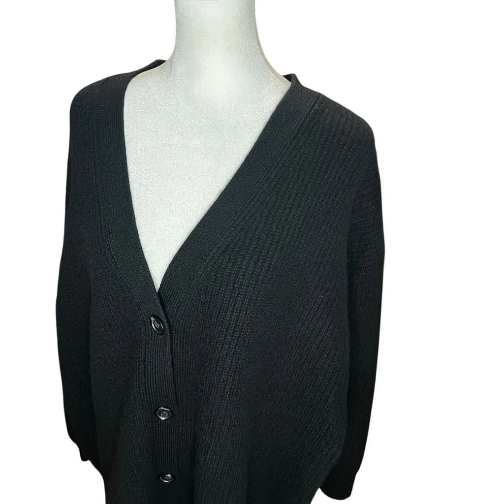 Jenni Kayne Cashmere Cocoon Cardigan Black Small Oversized Slouchy Luxe Sweater - Image 6