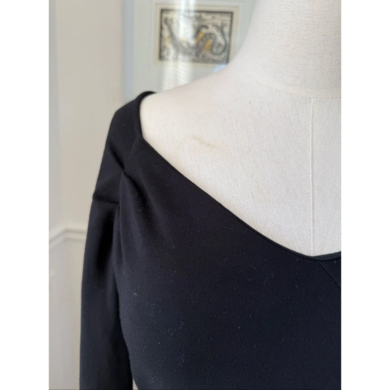 OGL Move Brami Black Wode Long Sleeve Ruched Top L Size L - Image 3
