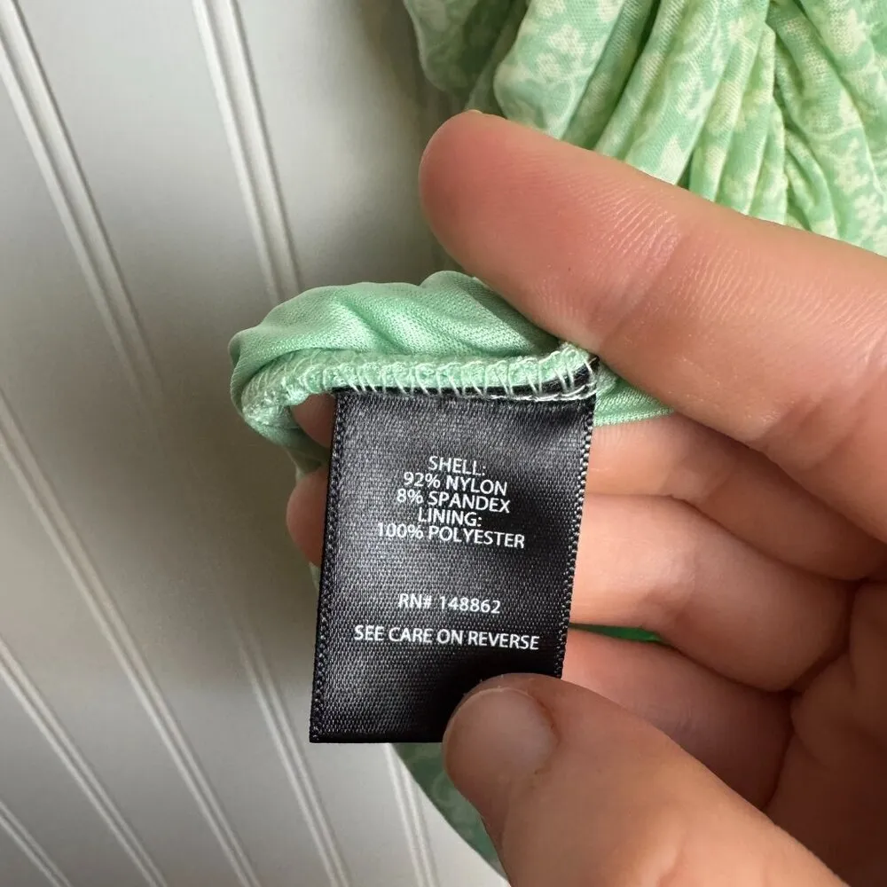 Torrid NWT Green Floral Stretch Mesh Shirred Cami Top Sleeveless A24 - Image 10