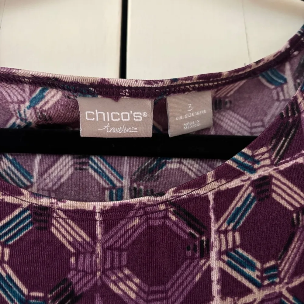 Chico’s Traveler Size 3 Classic Mosaic Geometric Tile-Print Tunic Chicos Size XL - Image 8