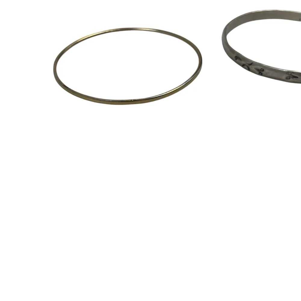 Gold and Silver Tone Bangle Set, trio, feminine, bracelet, casual, dressy, summe Multiple - Image 5