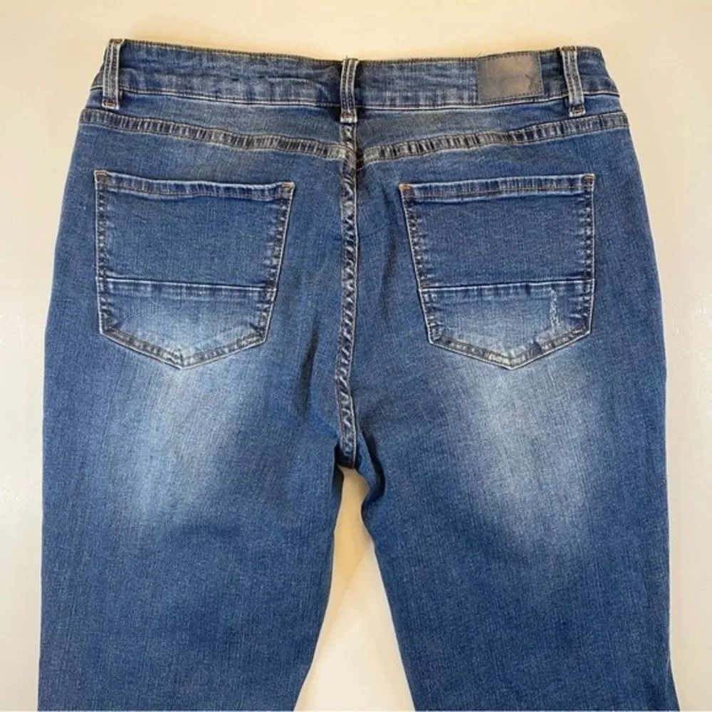 Resfeber Los Angeles Boyfriend Distressed Sz 16 Denim Blue Jeans Raw Hem Casual - Image 4