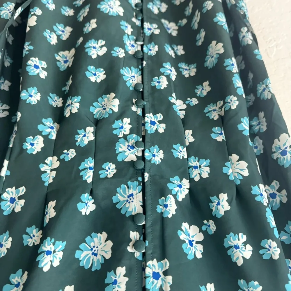 Outerknown Kira Maxi Dress Blue Green Riviera Esalen Bloom Size M - Image 7