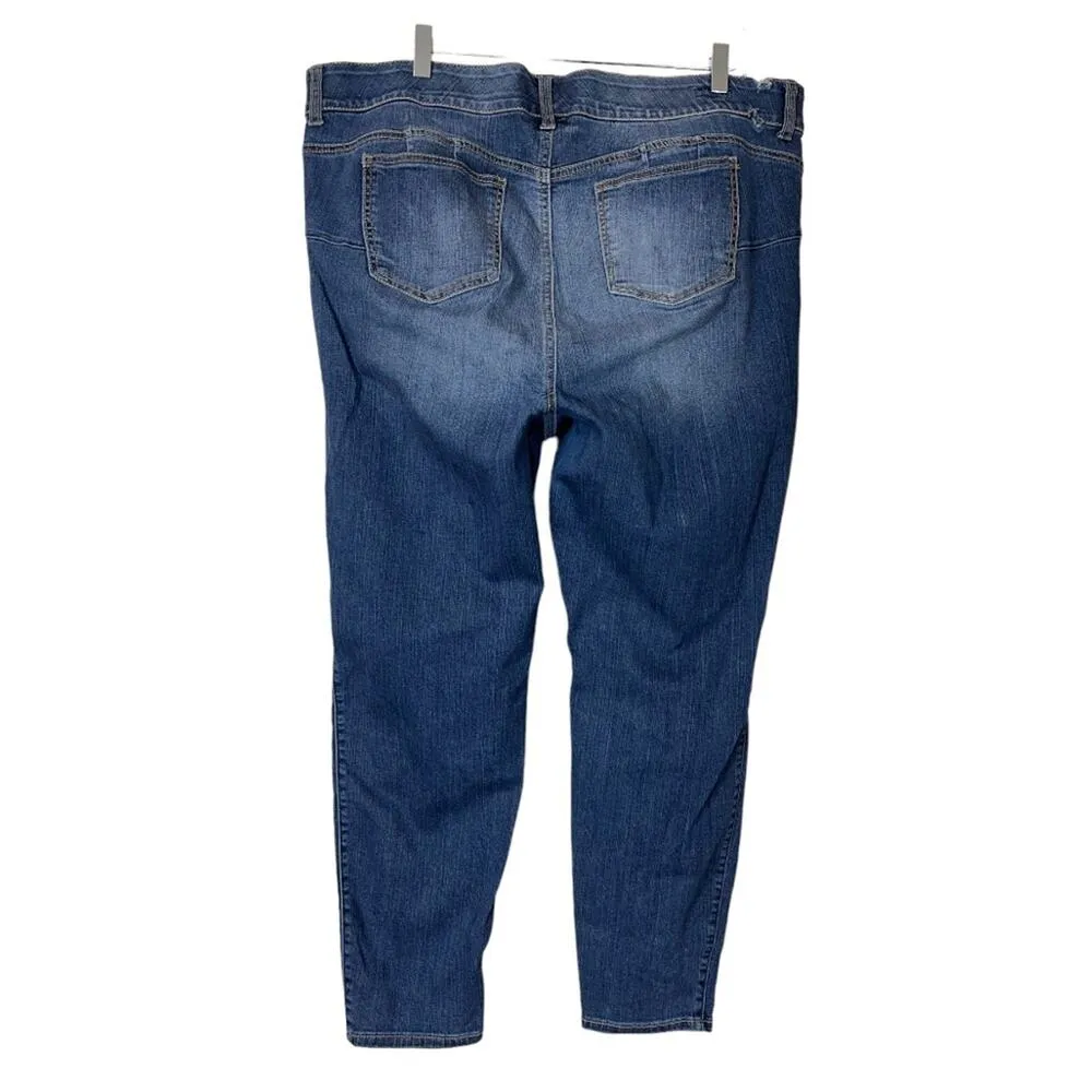 Torrid Bombshell Skinny Jeans Hi Rise Ankle Medium Blue Wash Size 24R Plus - Image 4