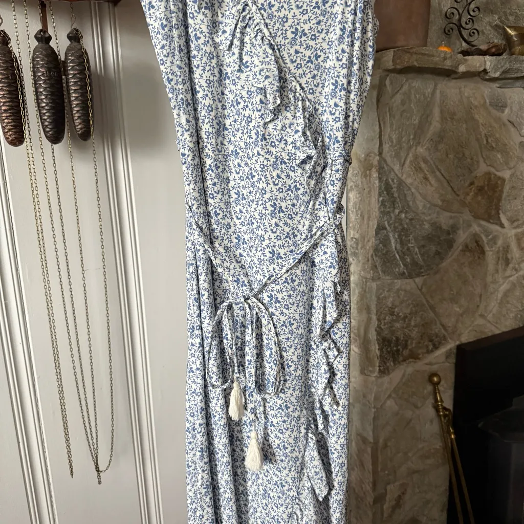 Madewell Ruffled Wrap Maxi Dress in Americana Floral women’s size 4 small - Image 7