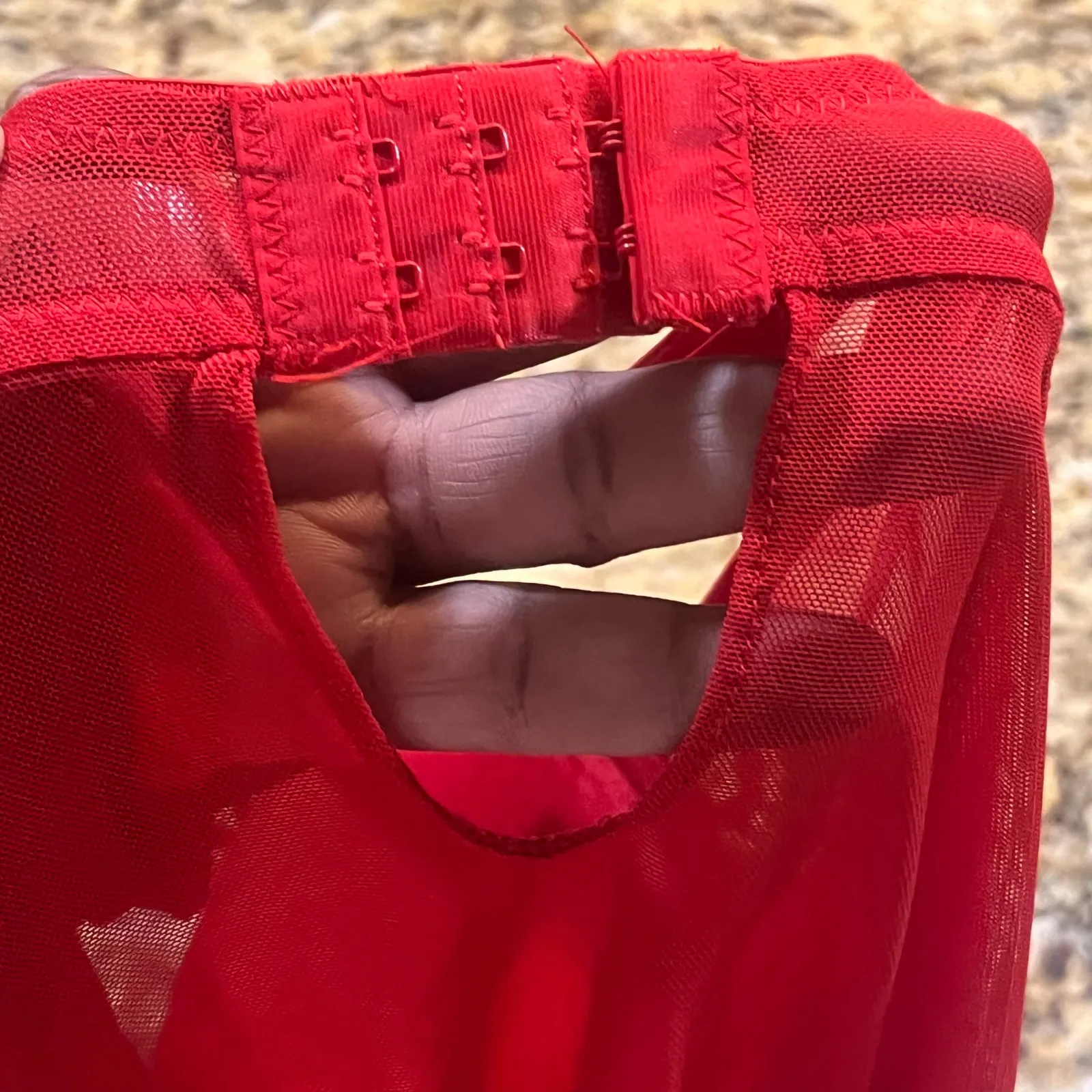 Marilyn Monroe Red Lace Babydoll Lingerie Sheer Sexy Valentine XL Romantic - Image 3