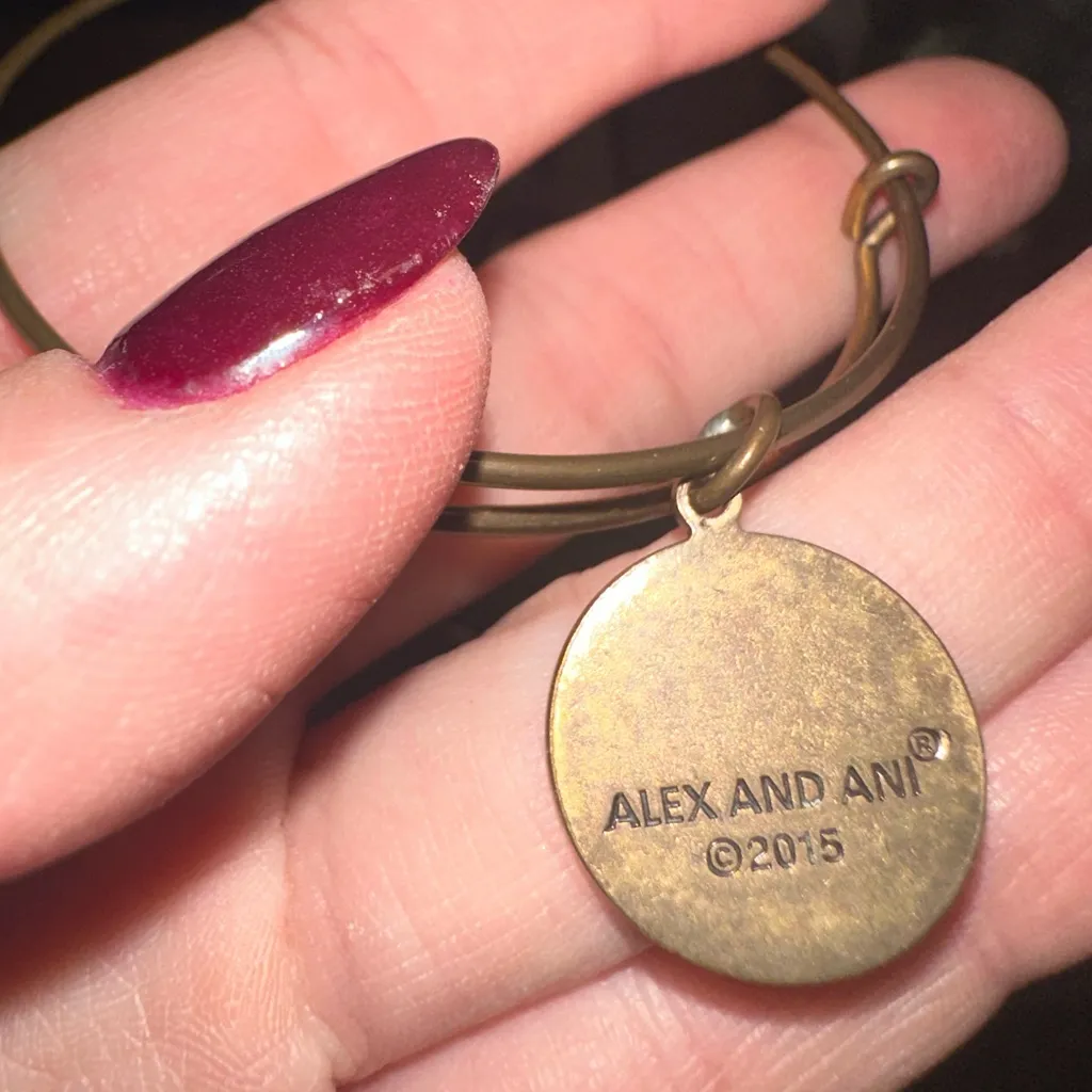 Alex and Ani Path of Life Charm Bangle in Gold-Tone Brass - Image 4