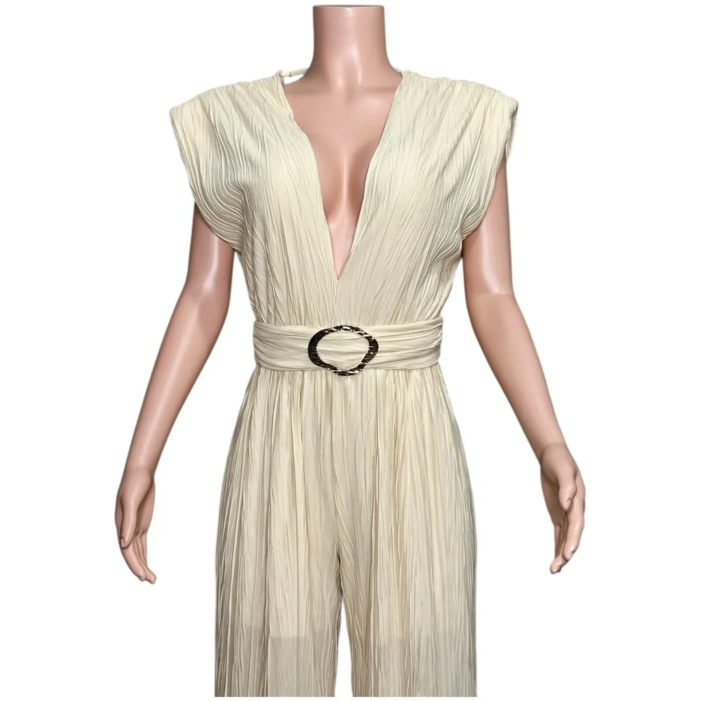 SABINA MUSÁYEV Galliano Jumpsuit, Ivory, Medium - Image 7