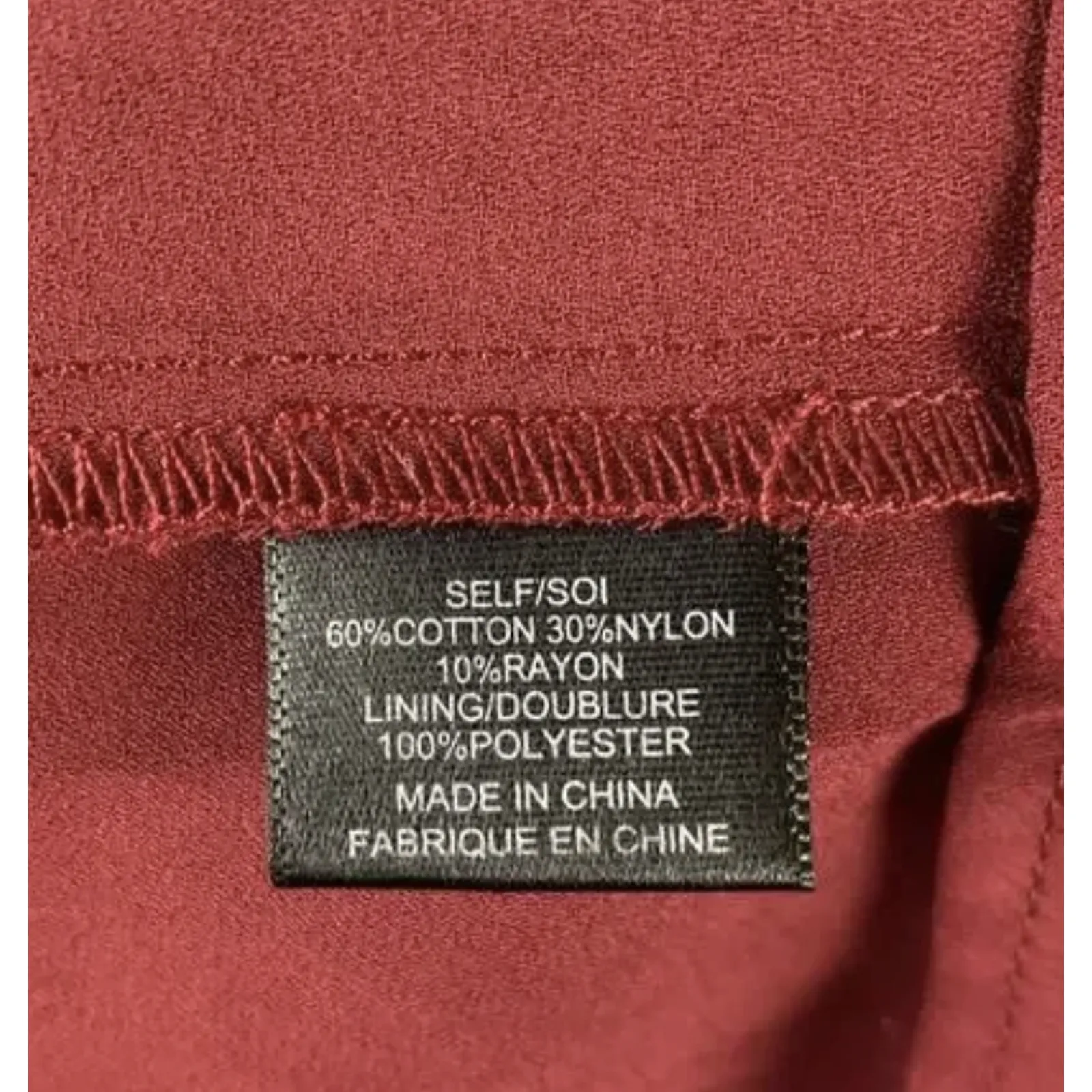 WAYF Lace Blouse Womens Small‎ Burgundy Off Shoulder Sheer Helena Ruffle Tie - Image 6