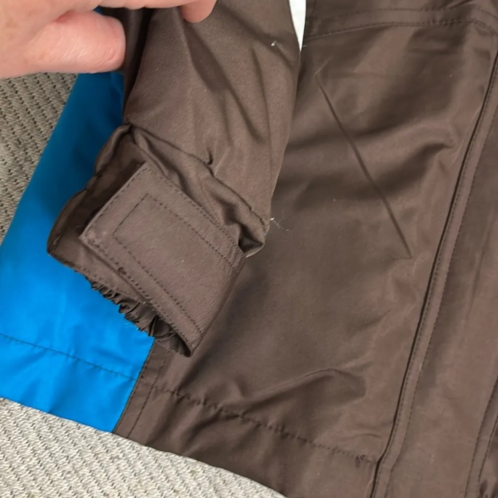 Snozu Brown, White and blue snow ski zip up Jacket - Image 15