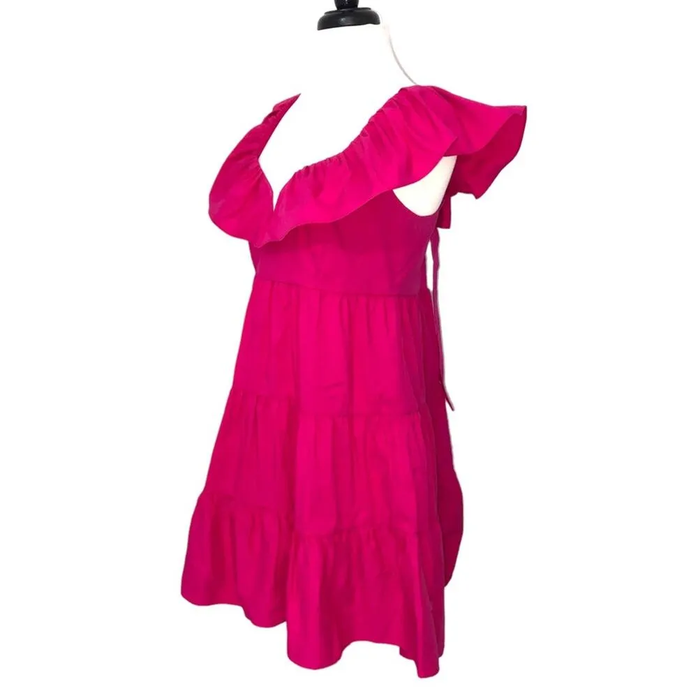 Saylor Karalyn Tiered Ruffle Tie Back Mini Dress Large NWT - Image 5