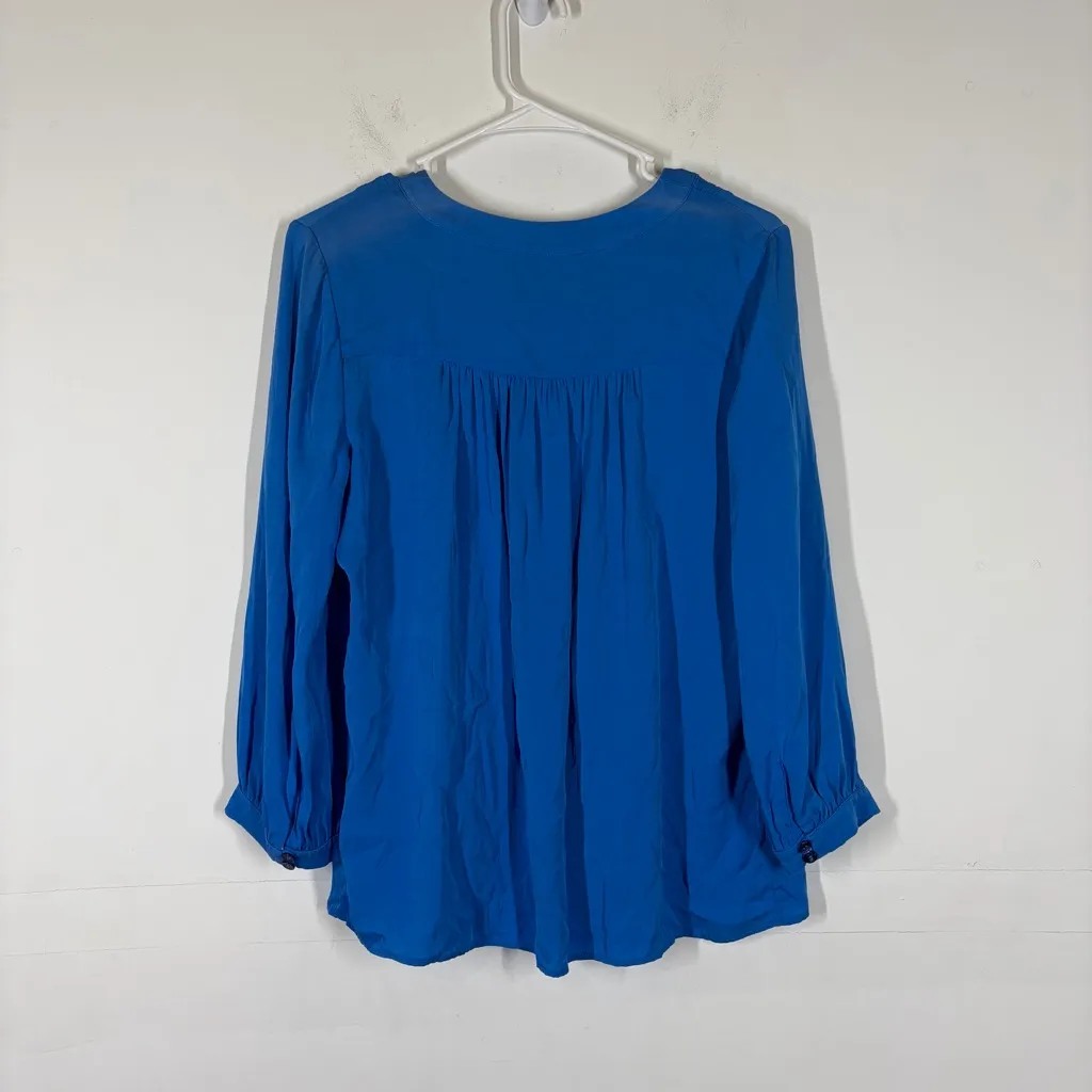 Milly Silk Blend Long Sleeve Blouse Size 8 - Image 2