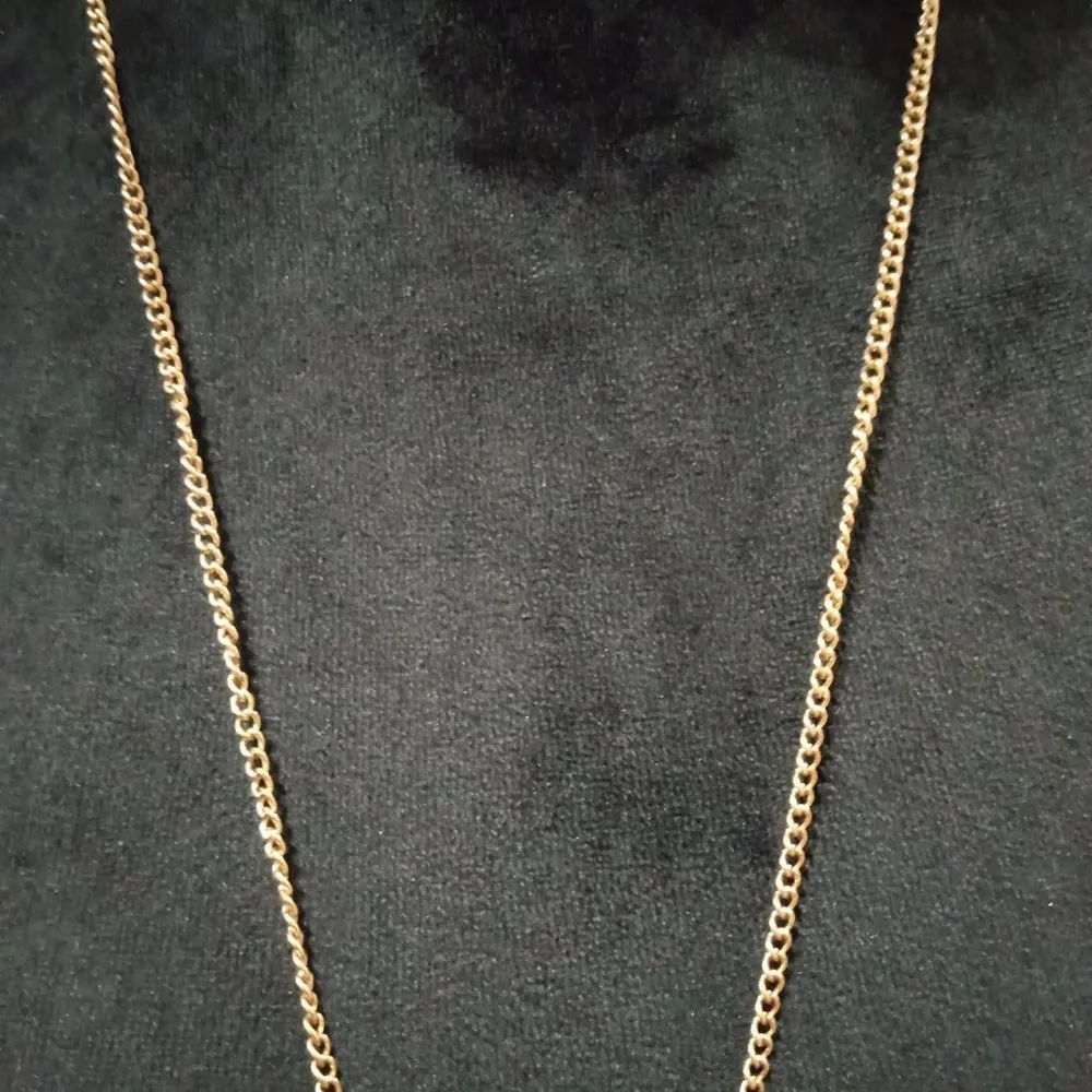 Womens Fashion Chunky Gold Tone Art Charm Pendant Necklace with Lobster Clasp - Image 5