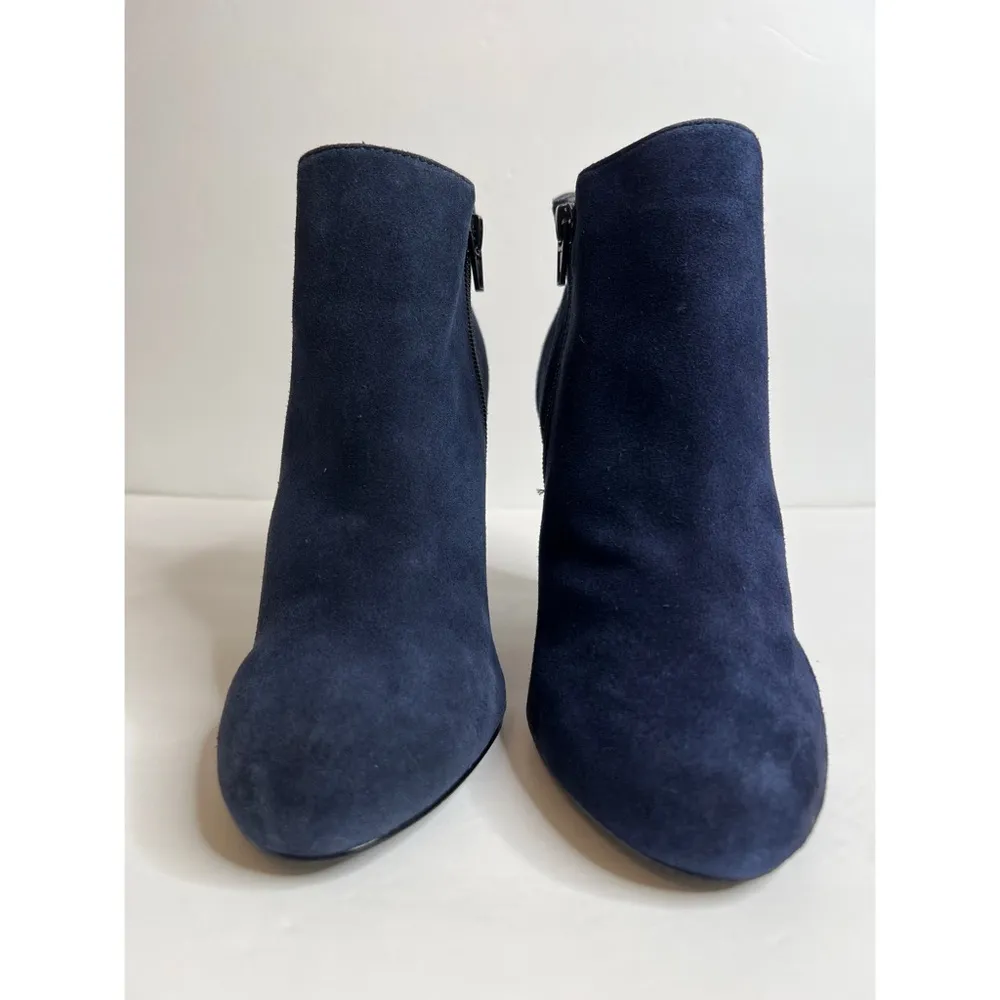 Steve Madden Pasionn Midnight Blue Suede Shoes  Ankle Booties Sz … - Image 3