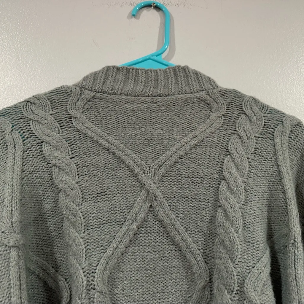 Taylor Swift The Tortured Poet's Department Gray Cardigan Sweater M/ L - Image 7