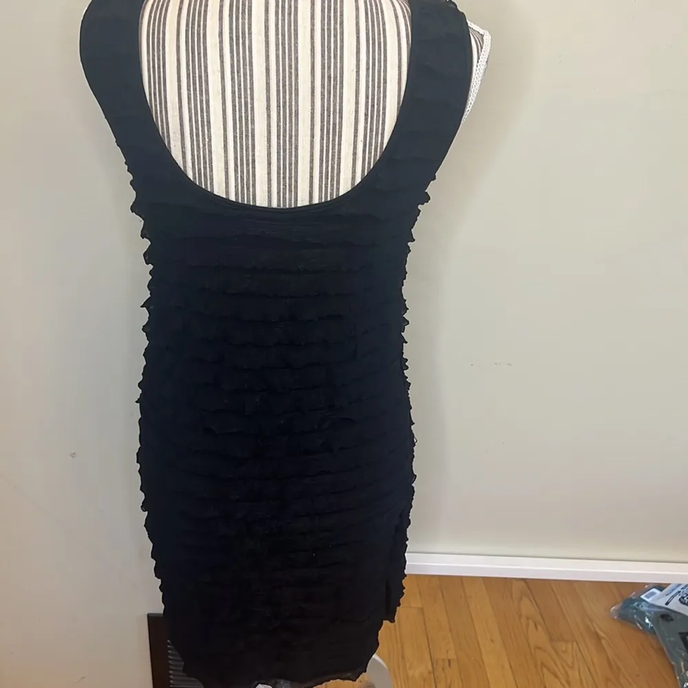 Atmosphere Black Ruffle Layered Tiered Cocktail Party Dress Size 10 - Image 3
