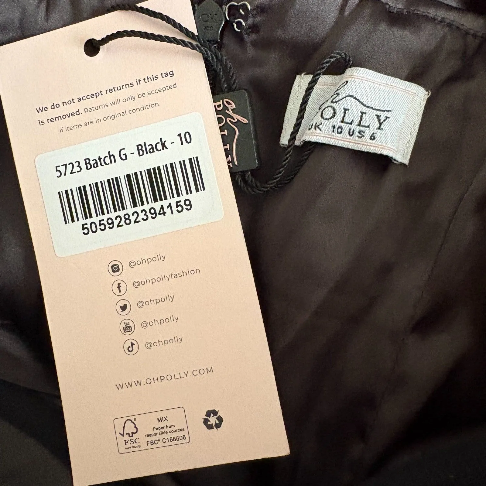 NWT Oh Polly Confident Ruched Corset Mini Dress Black Sexy LBD Party US Size‎ 6 - Image 5