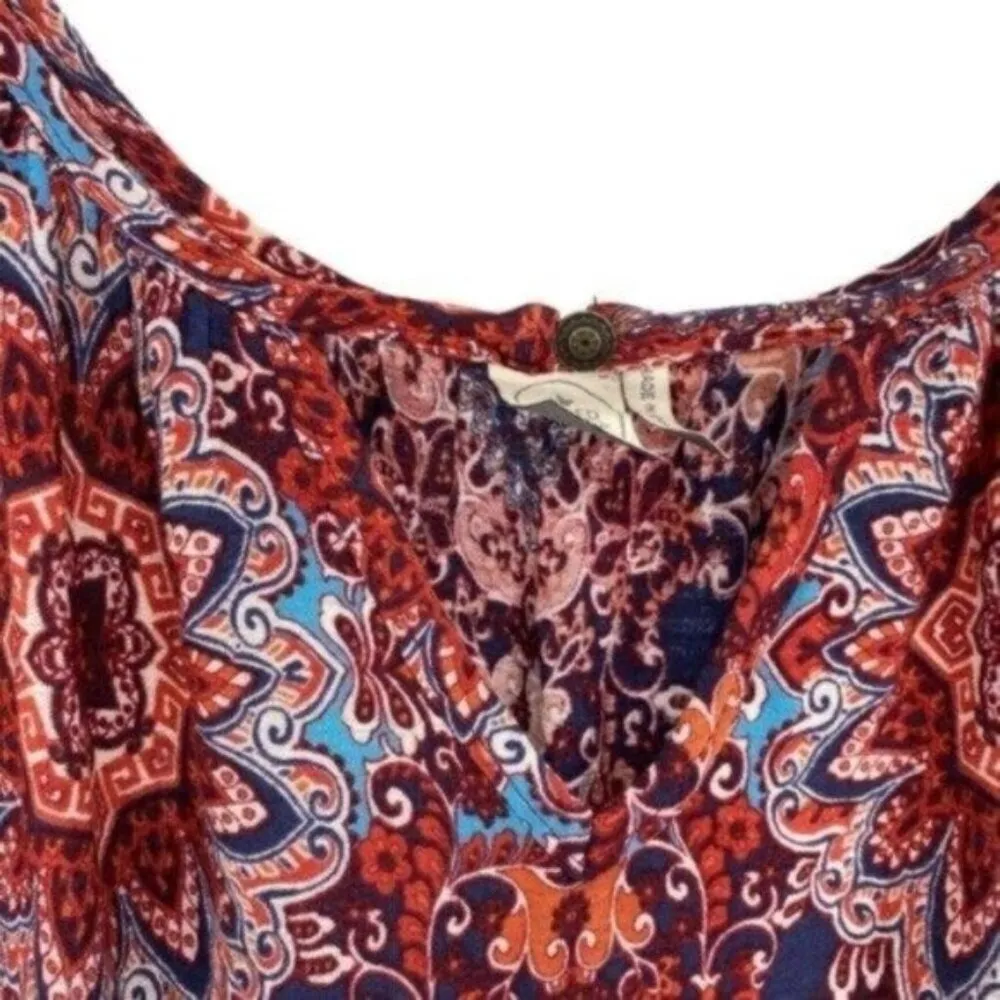 Boho Peasant Cold Shoulder Dress - Image 5