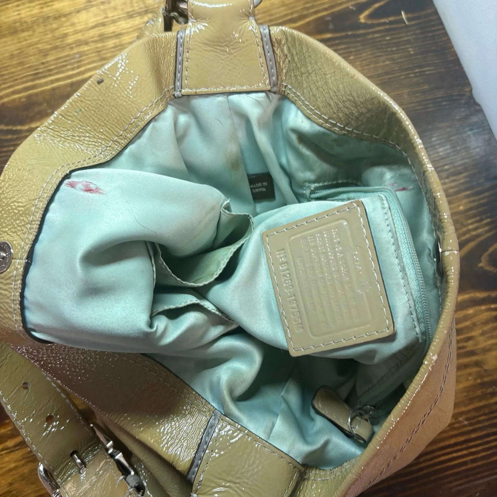 Coach Peyton Green Patent Shoulder Bag‎ - Image 12