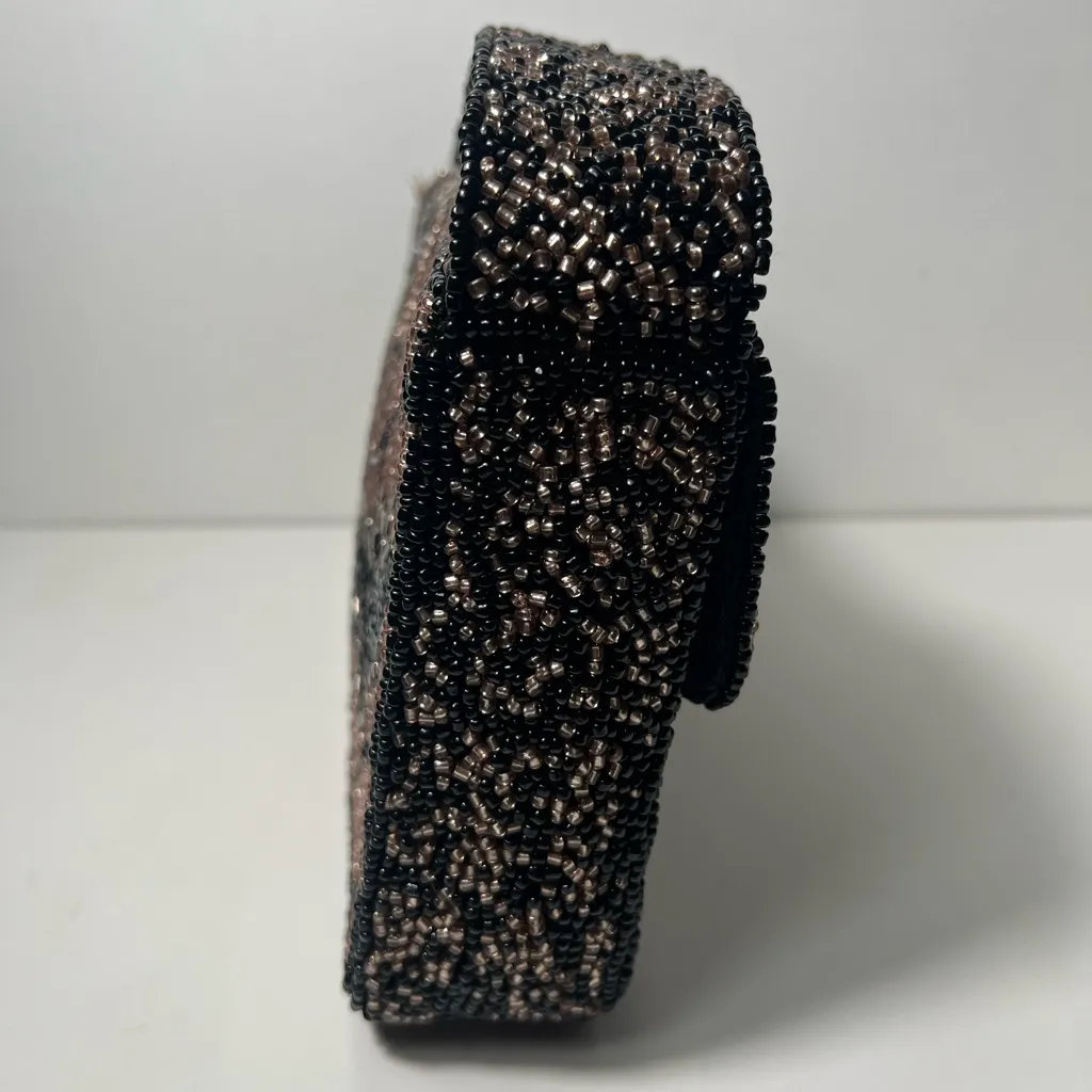 Handcrafted in India Bat Spiderweb Beaded Halloween Shoulder Bag Purse Handbag - Image 5