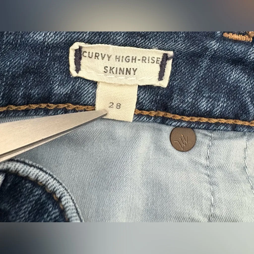 Madewell Women’s Curvy High-Rise Skinny Jeans Hayes Wash - Size 28 - Image 5