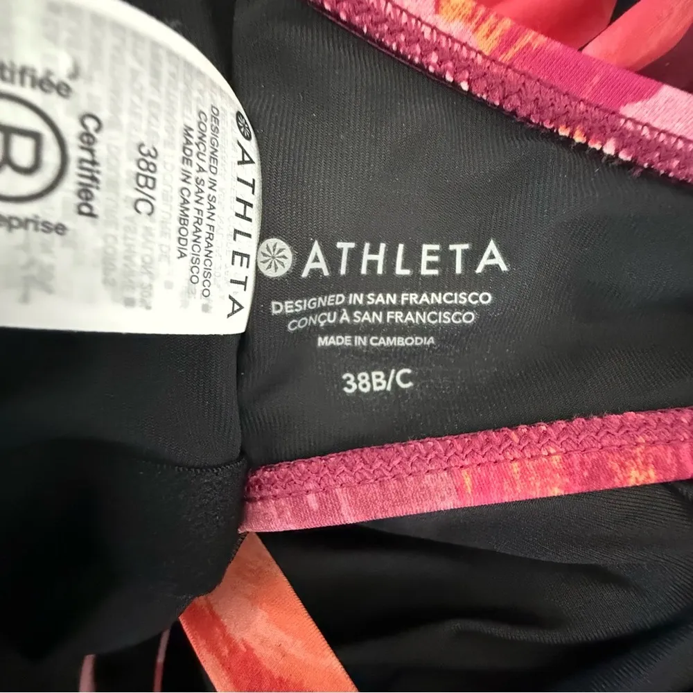 ATHLETA Maldives‎ Bra Cup Tankini Size 38 B/C Liana Floral Mauve - Image 5