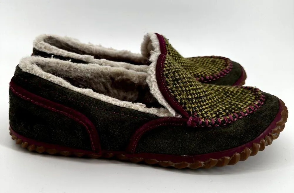 Sorel Tremblant Blanket Winter Slipper Faux Shearling Lined Peatmoss Green 9 - Image 3