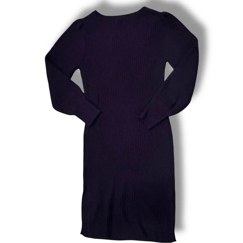 NEW! Maurices Sweater Dress Med Navy Maxi Long Sleeve Cable Knit Bodycon - Image 4