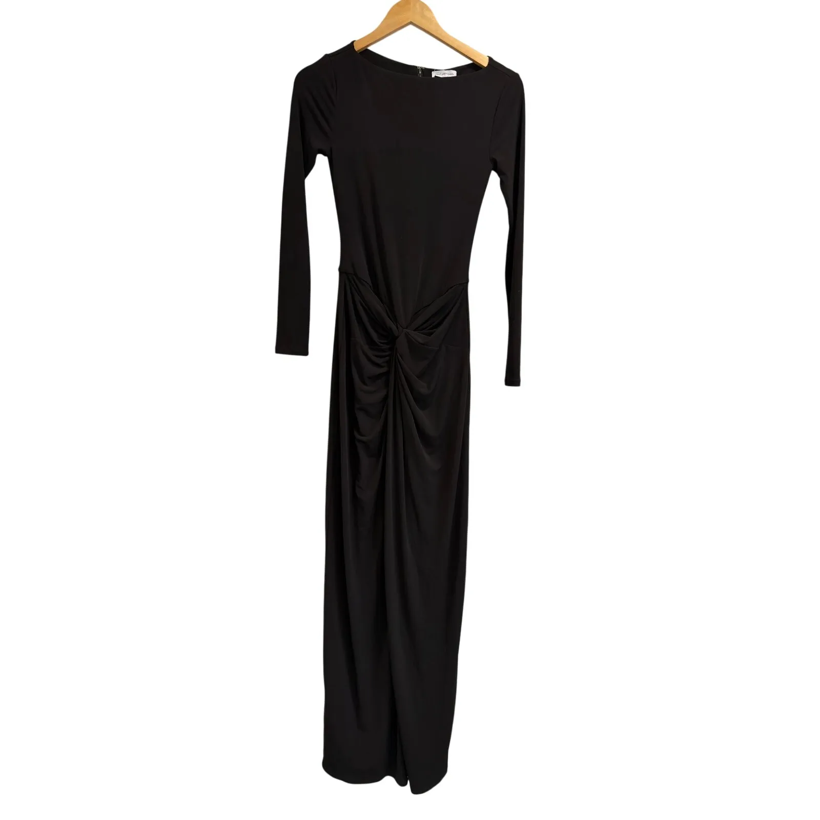 Lovers + Friends Ariana Black Goddess Minimalist Modest Formal Gown NWT XS - Image 2