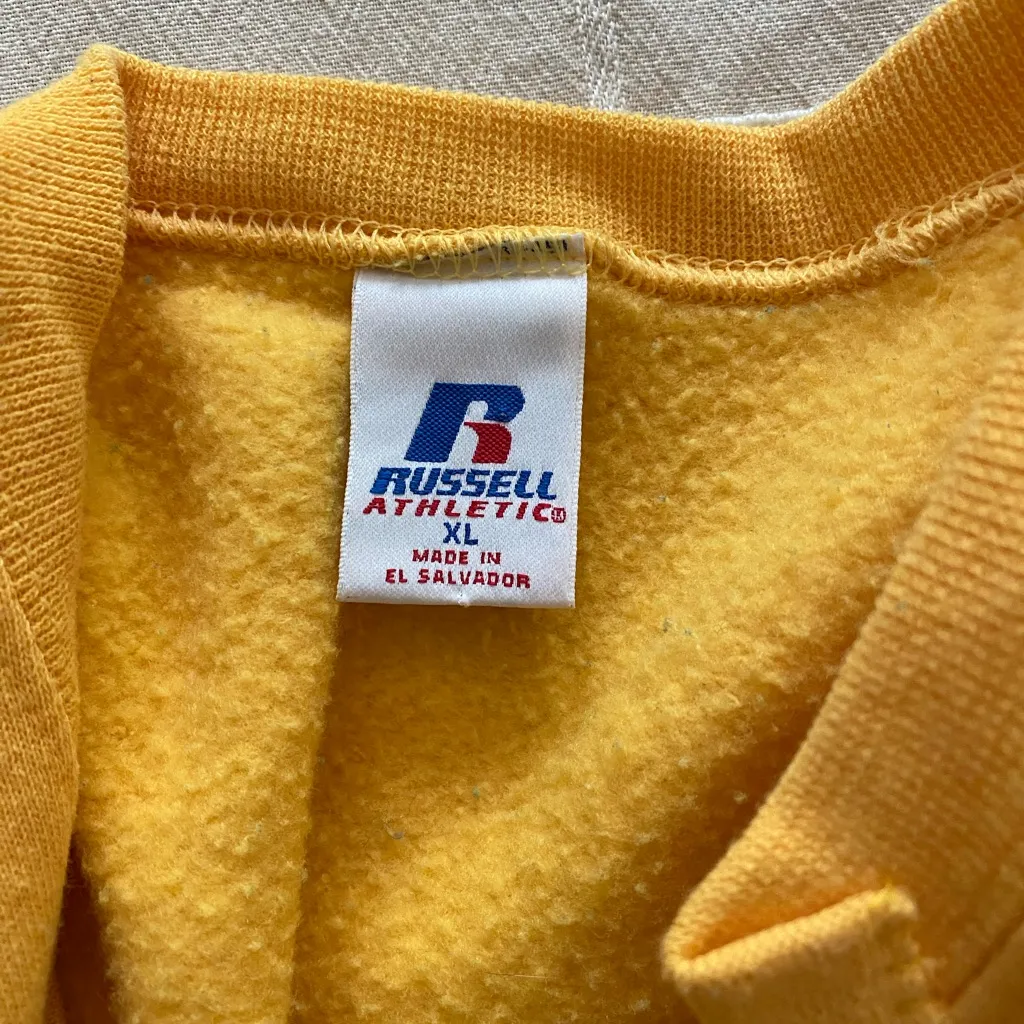 Vintage‎ Handmade Purse Cardigan Yellow Size XL - Image 5