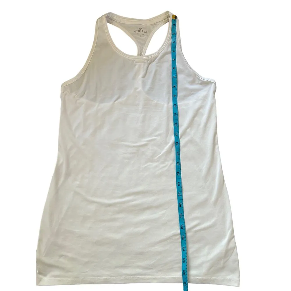 Athleta White Racerback Tank Top Size Small Athletic Workout Yoga Running - Image 10