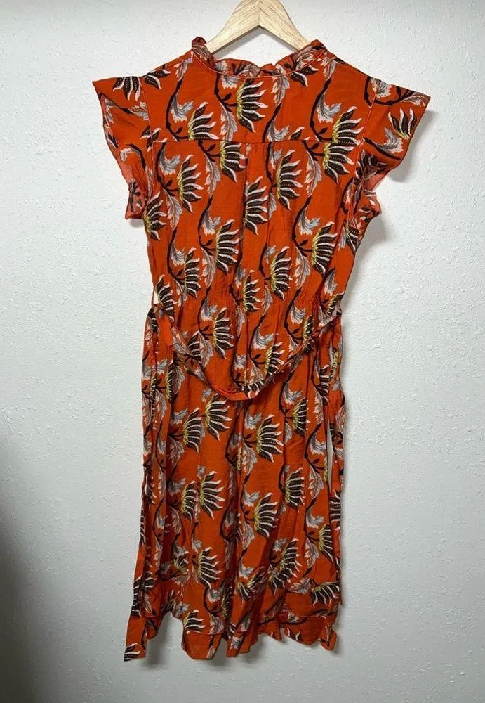 Papillon vibrant orange with lotus flowers sundress. Women’s size medium. - Image 3