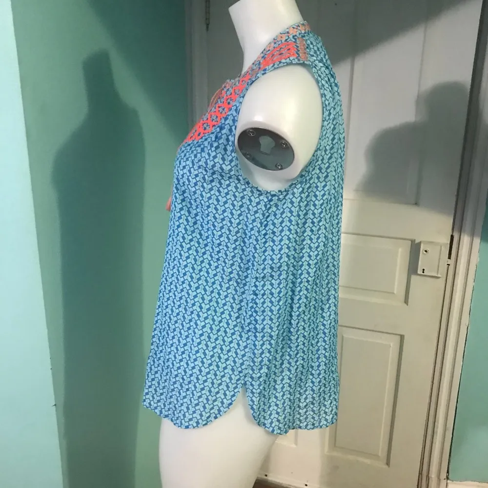 J. Crew Embroidered tassel top in arrow pr… - Image 4