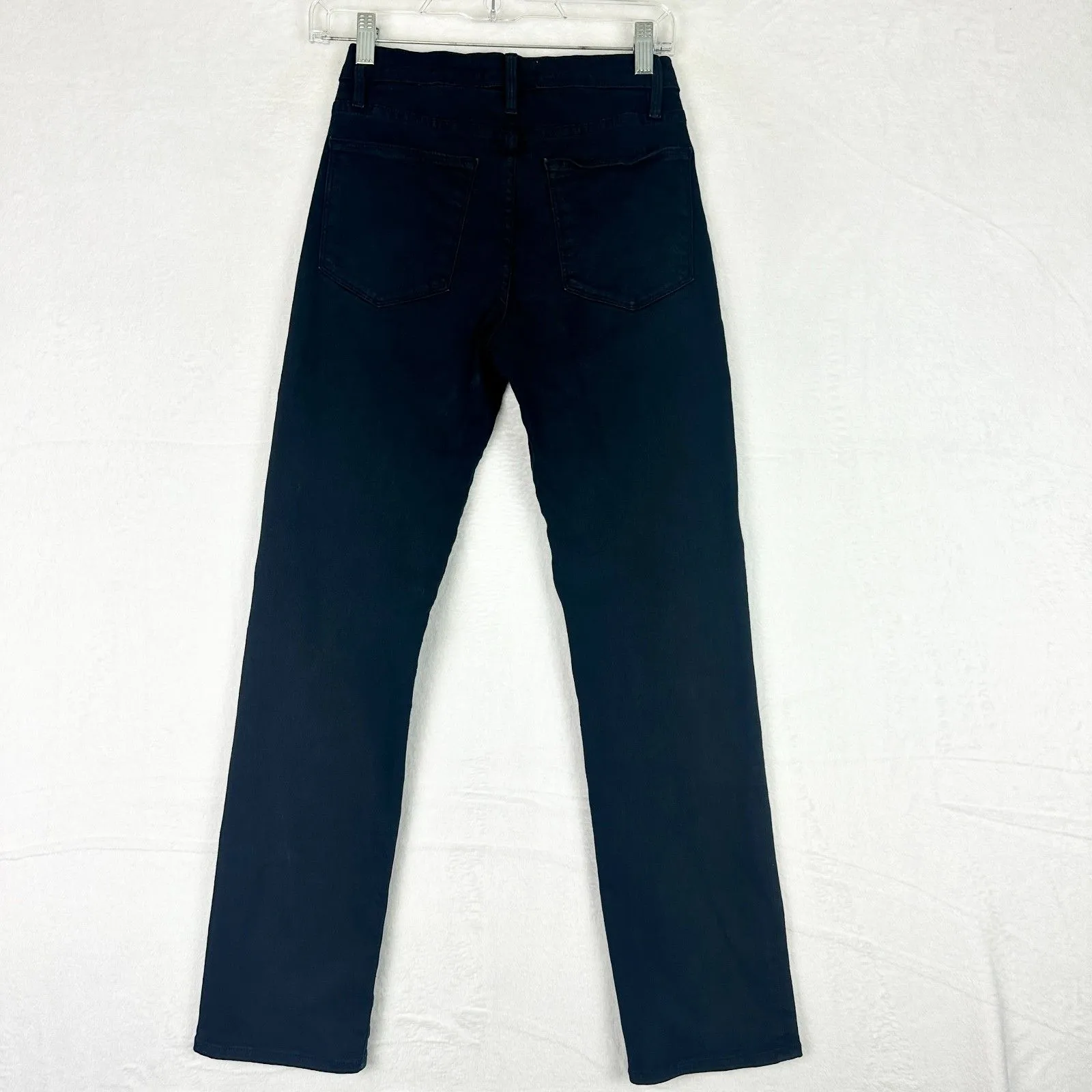 Frame Le High Straight Jeans in Film Noir Black Size 24 Stretch - Image 2