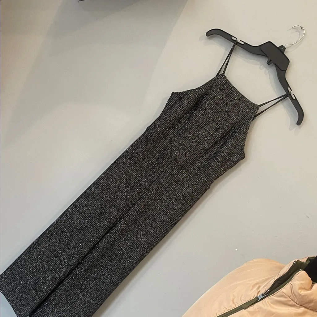 Black Sleeveless pants jumper -open back sparkly glam - Image 3