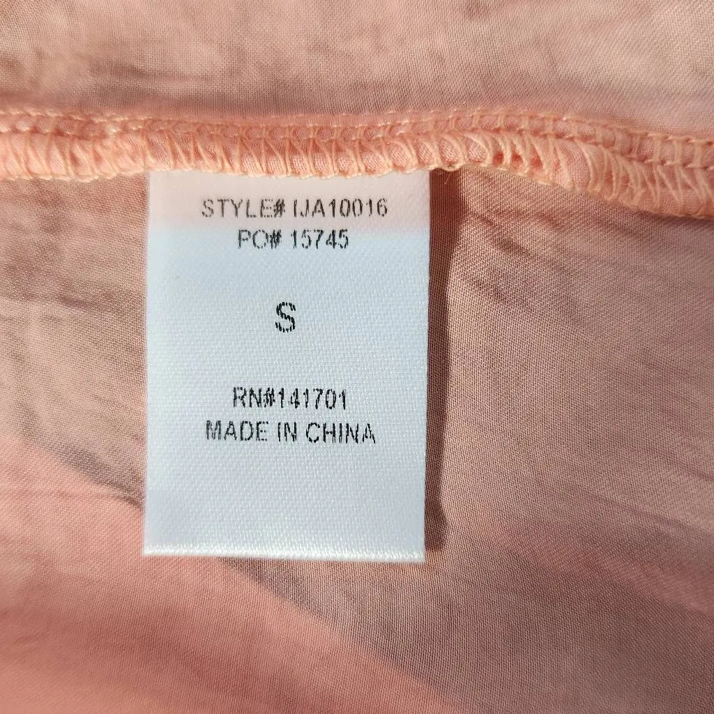 143 Story Peach Satin Blazer NWT Size Small Crinkled Tangerine Blazer - Image 8