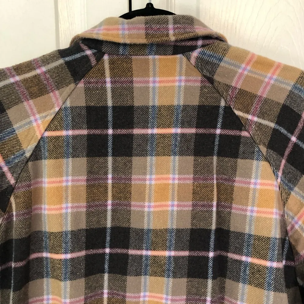 Zara Oversized Plaid Flannel Shacket Size L - Image 11
