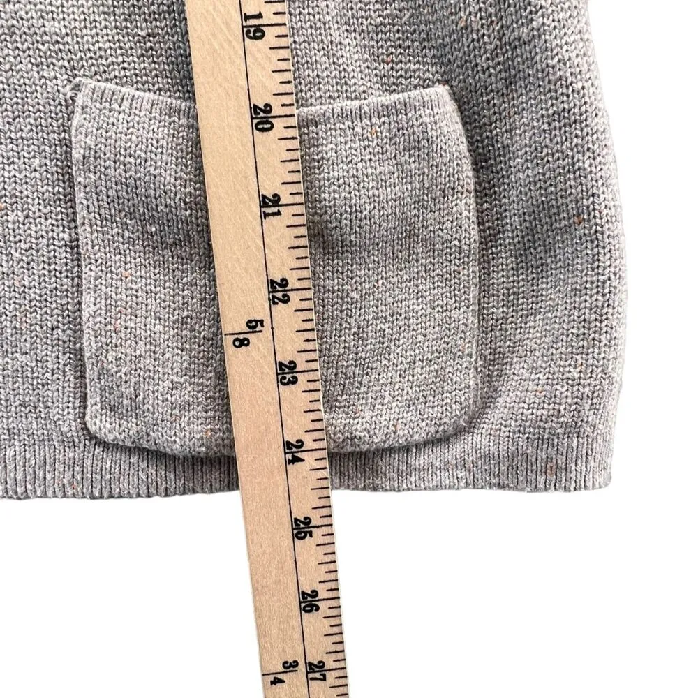 J Jill Sweater Womens XS Gray Knit Crew Neck Pockets Pullover Minimalist Granola - Image 7