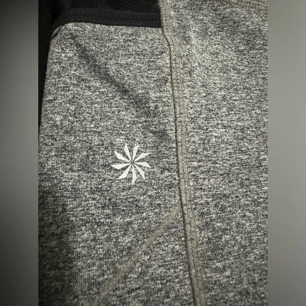 Athleta Be Free Gray and Black Biker Shorts - Image 2