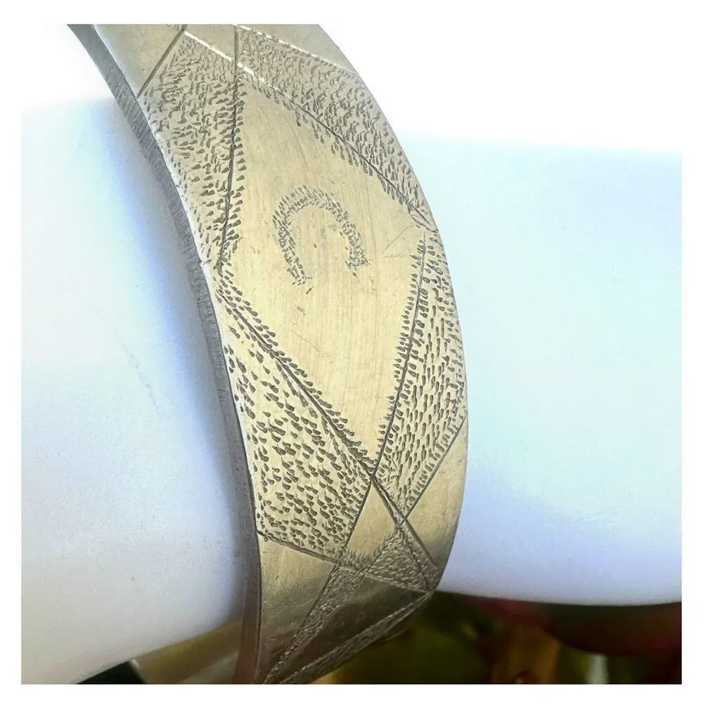 C Monogram silver tone cuff bracelet - Image 5