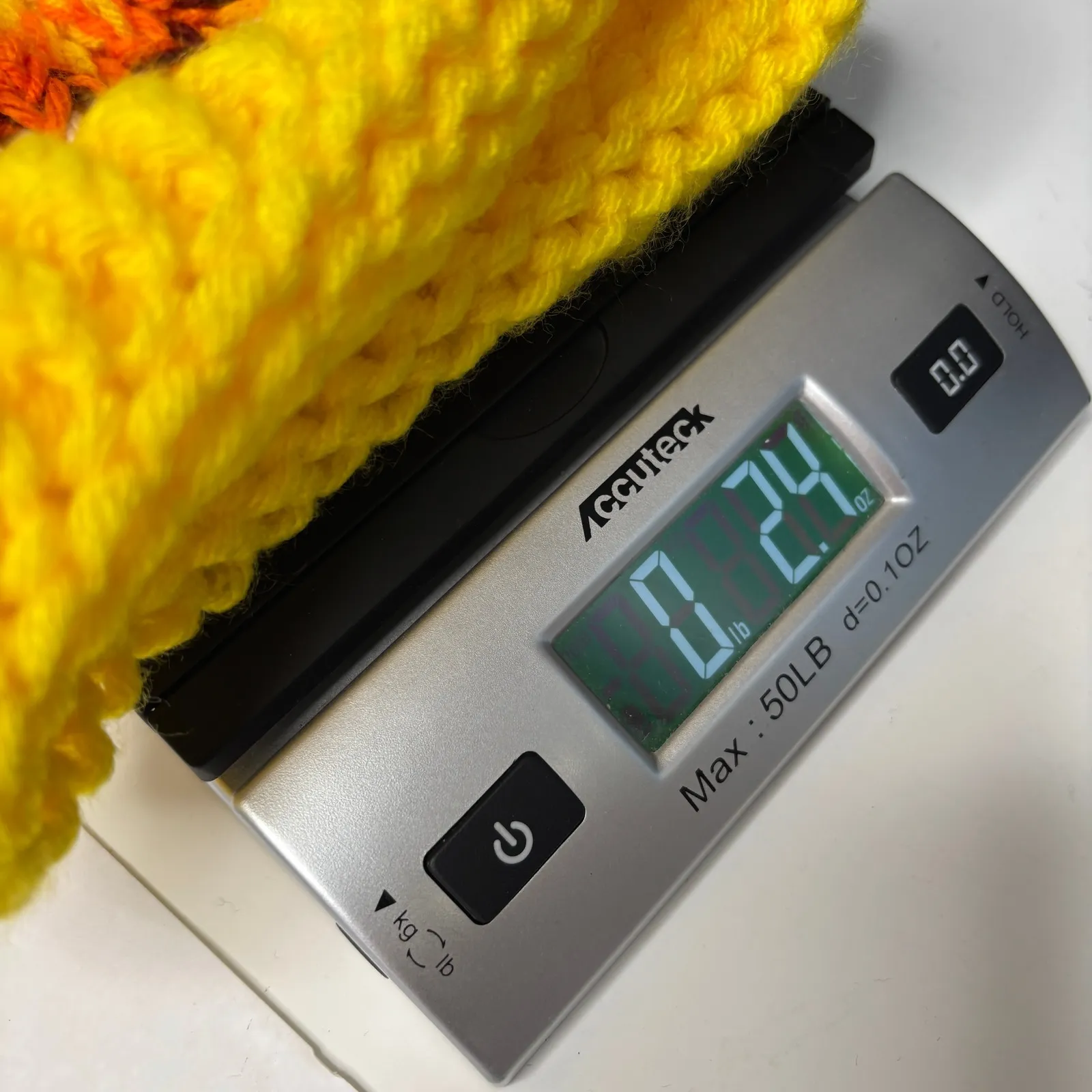 Vintage 70s Bright Yellow Orange Striped Hand Knit Crochet Beanie Winter Hat VTG - Image 6